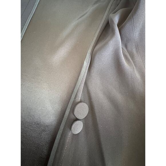 Sonia Rykiel Paris Black Viscose Satin Tailored Blazer button up Suit Jacket 38 - Picture 11 of 14